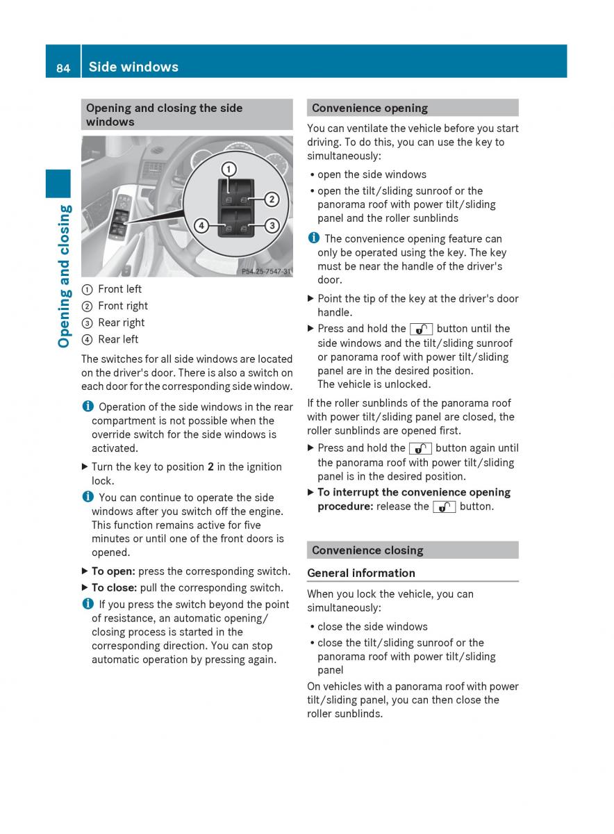 Mercedes Benz C Class W204 owners manual / page 86