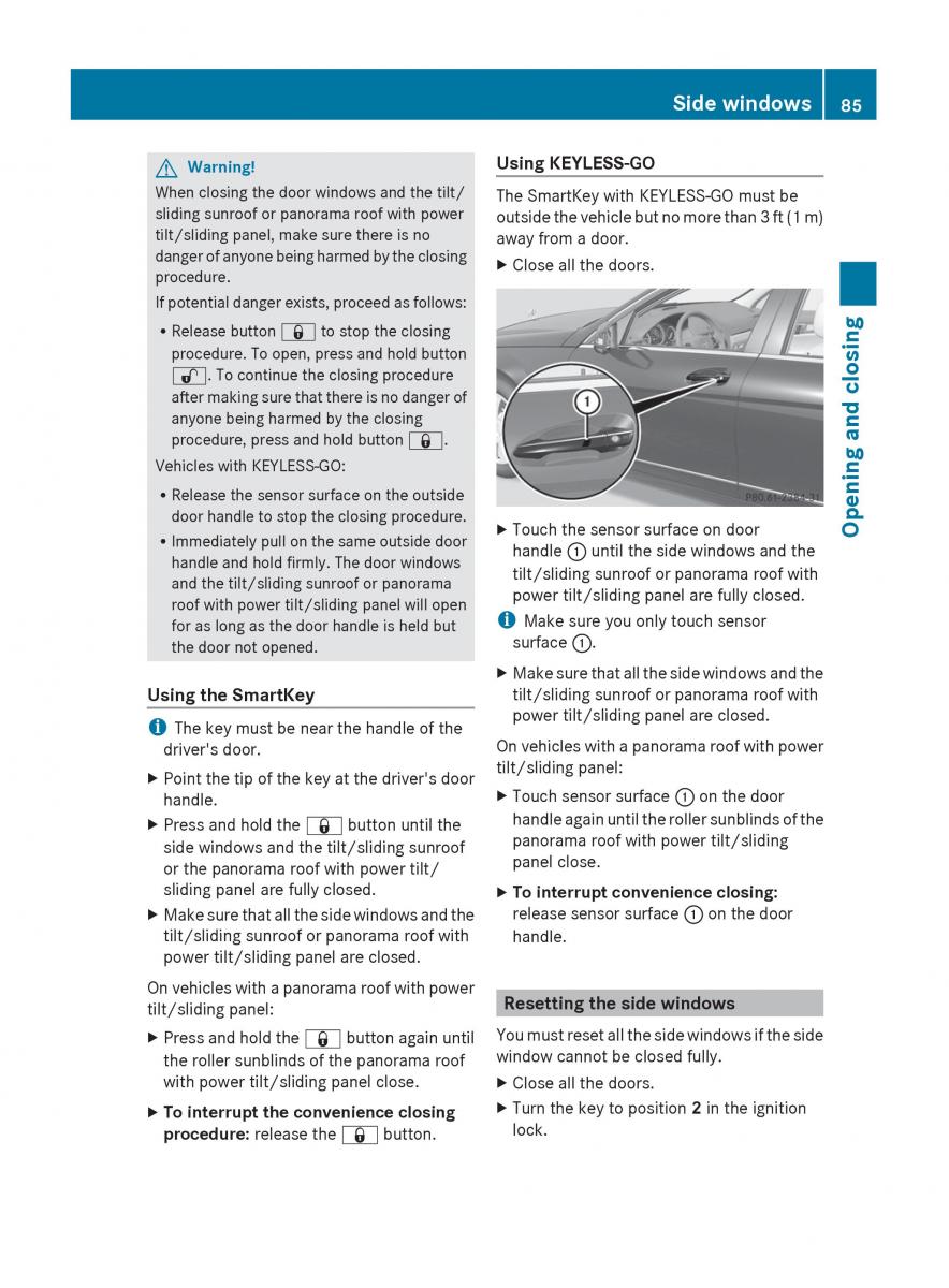 Mercedes Benz C Class W204 owners manual / page 87