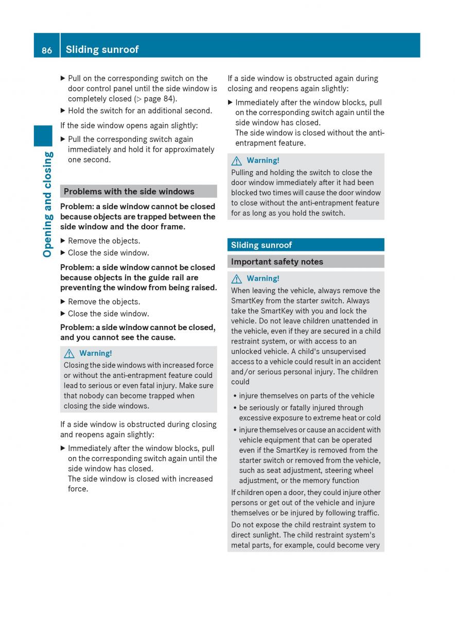 Mercedes Benz C Class W204 owners manual / page 88