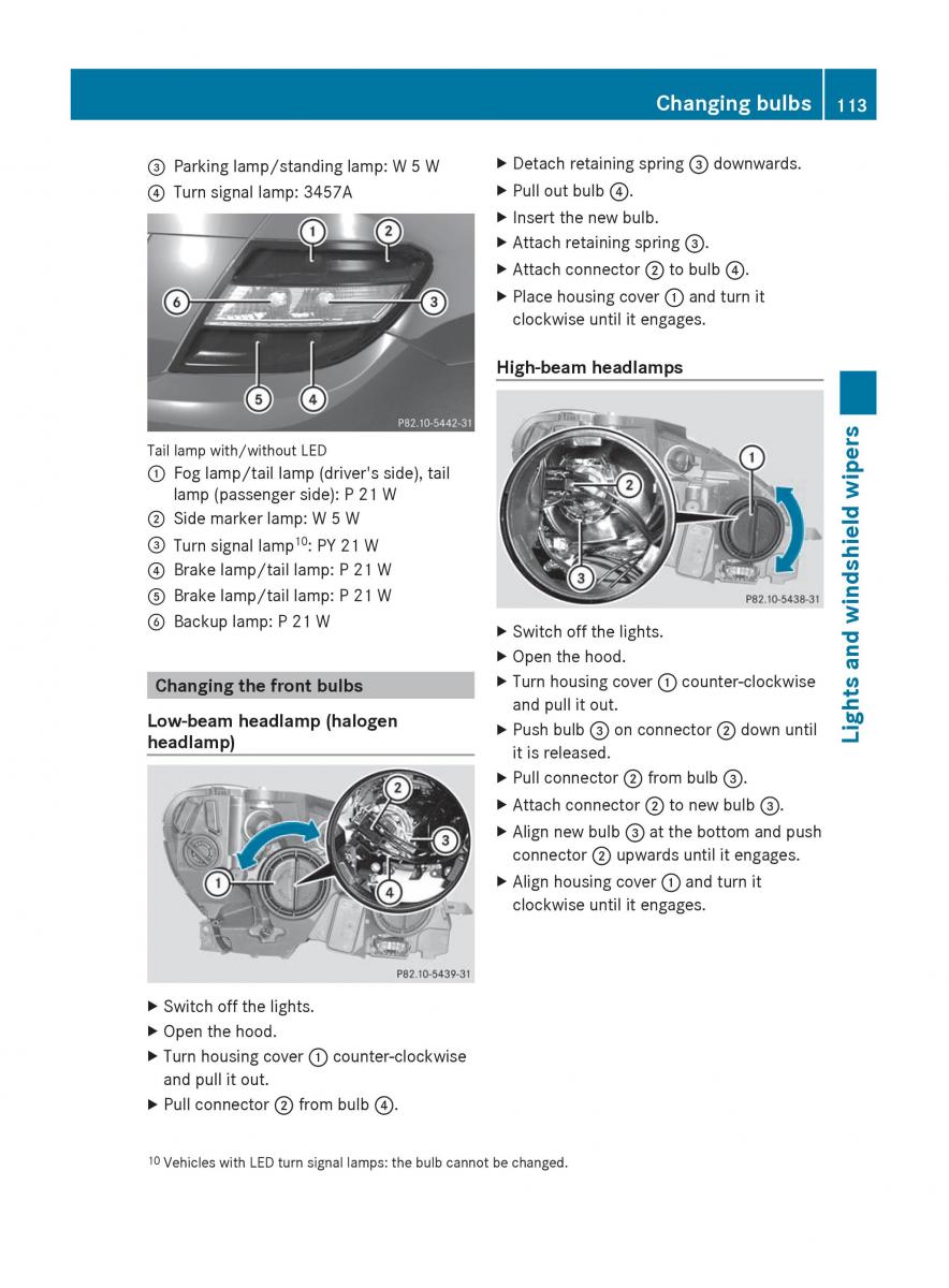 Mercedes Benz C Class W204 owners manual / page 115