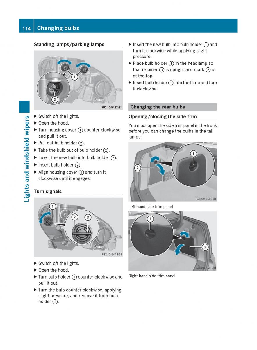 Mercedes Benz C Class W204 owners manual / page 116