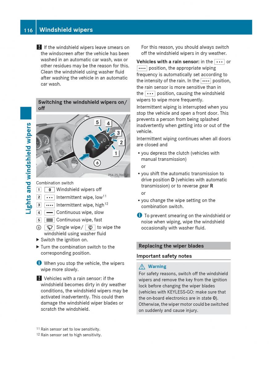 Mercedes Benz C Class W204 owners manual / page 118