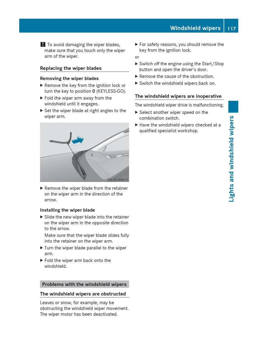 Mercedes Benz C Class W204 owners manual / page 119