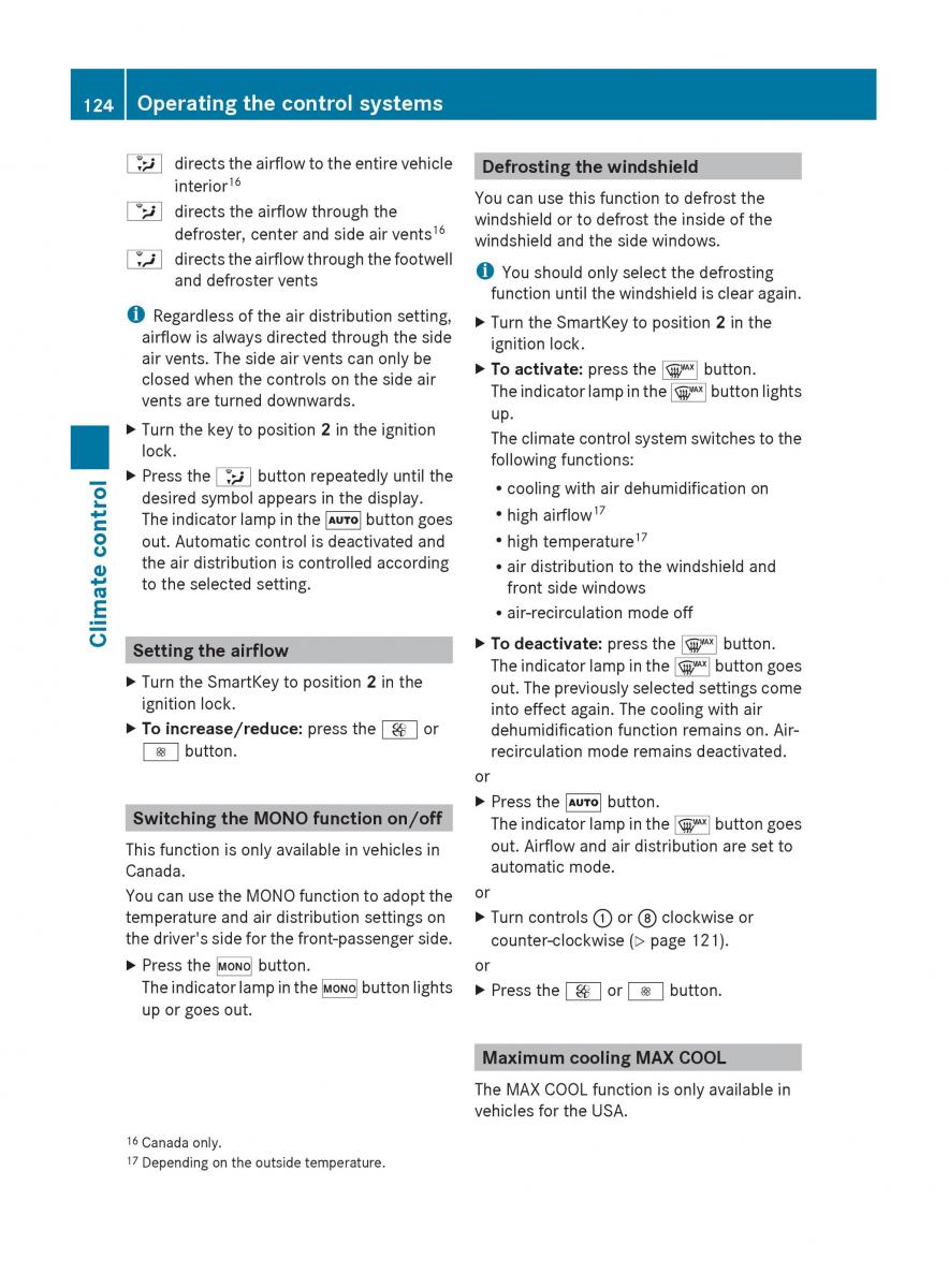 Mercedes Benz C Class W204 owners manual / page 126