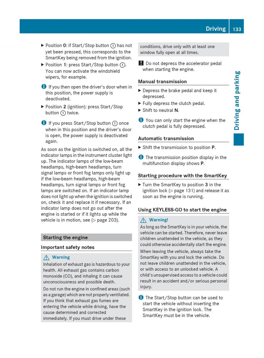 Mercedes Benz C Class W204 owners manual / page 135