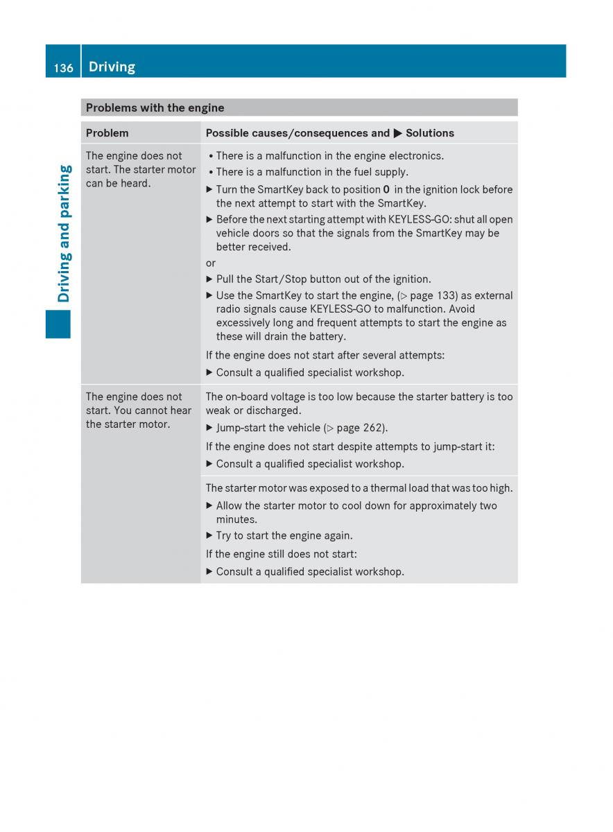 Mercedes Benz C Class W204 owners manual / page 138