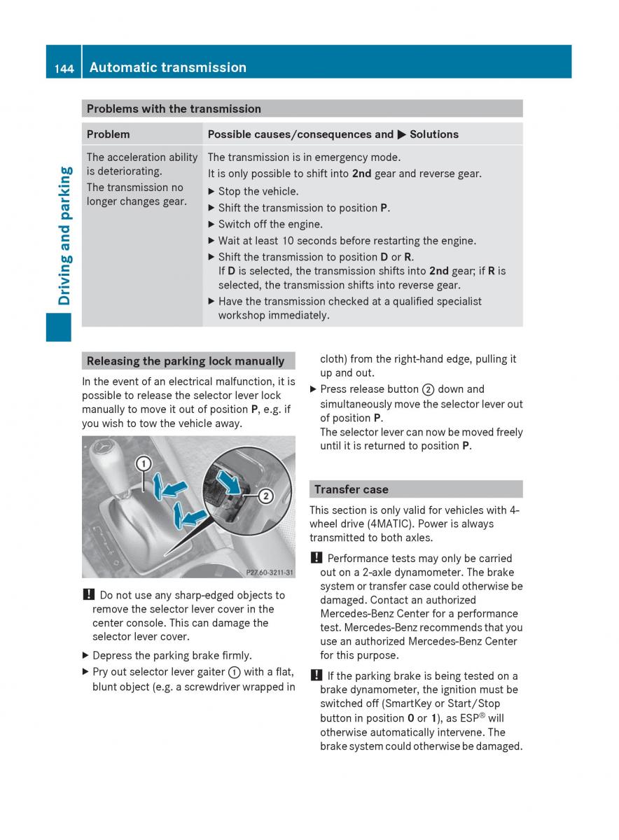 Mercedes Benz C Class W204 owners manual / page 146