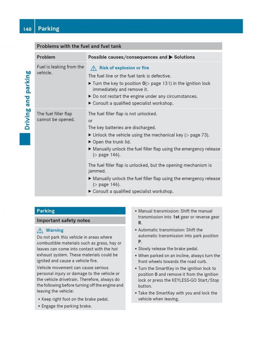 Mercedes Benz C Class W204 owners manual / page 150