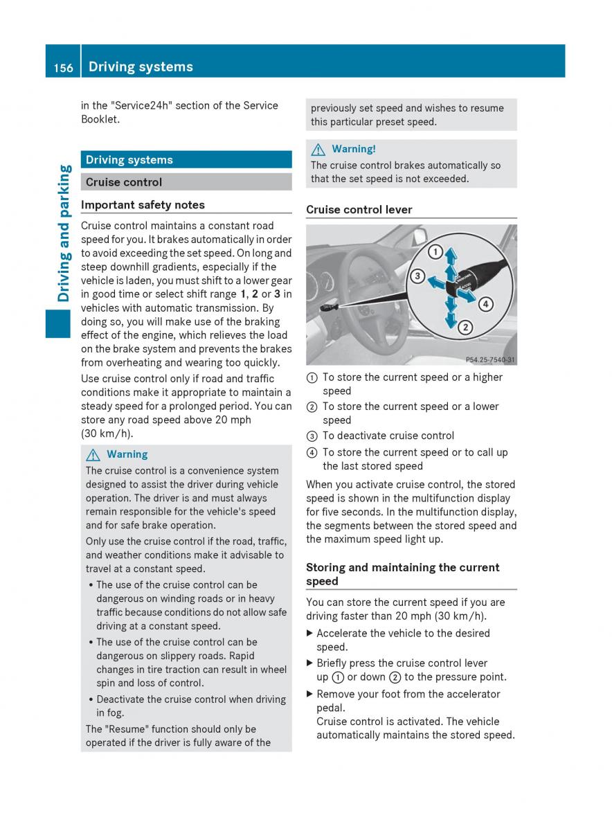 Mercedes Benz C Class W204 owners manual / page 158