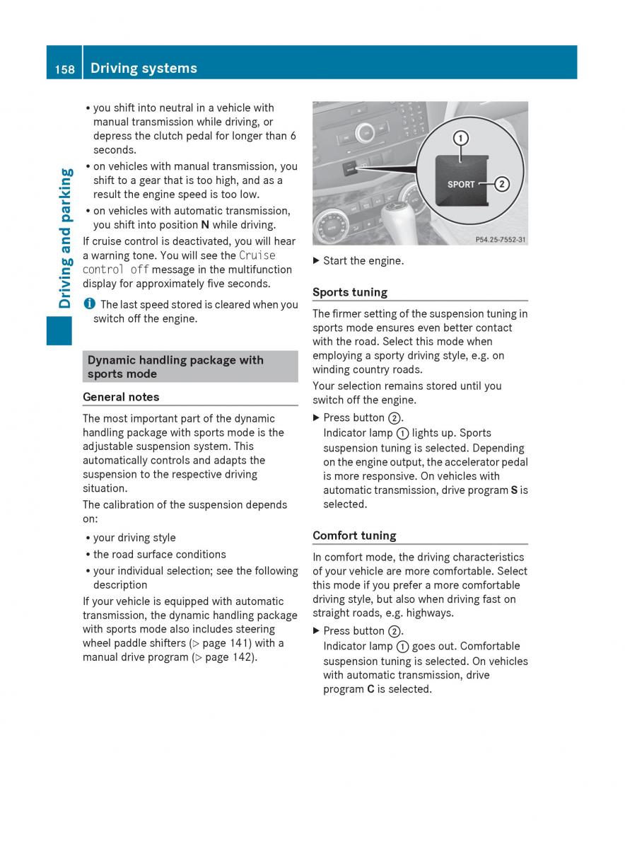 Mercedes Benz C Class W204 owners manual / page 160