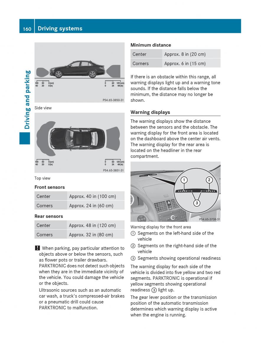 Mercedes Benz C Class W204 owners manual / page 162