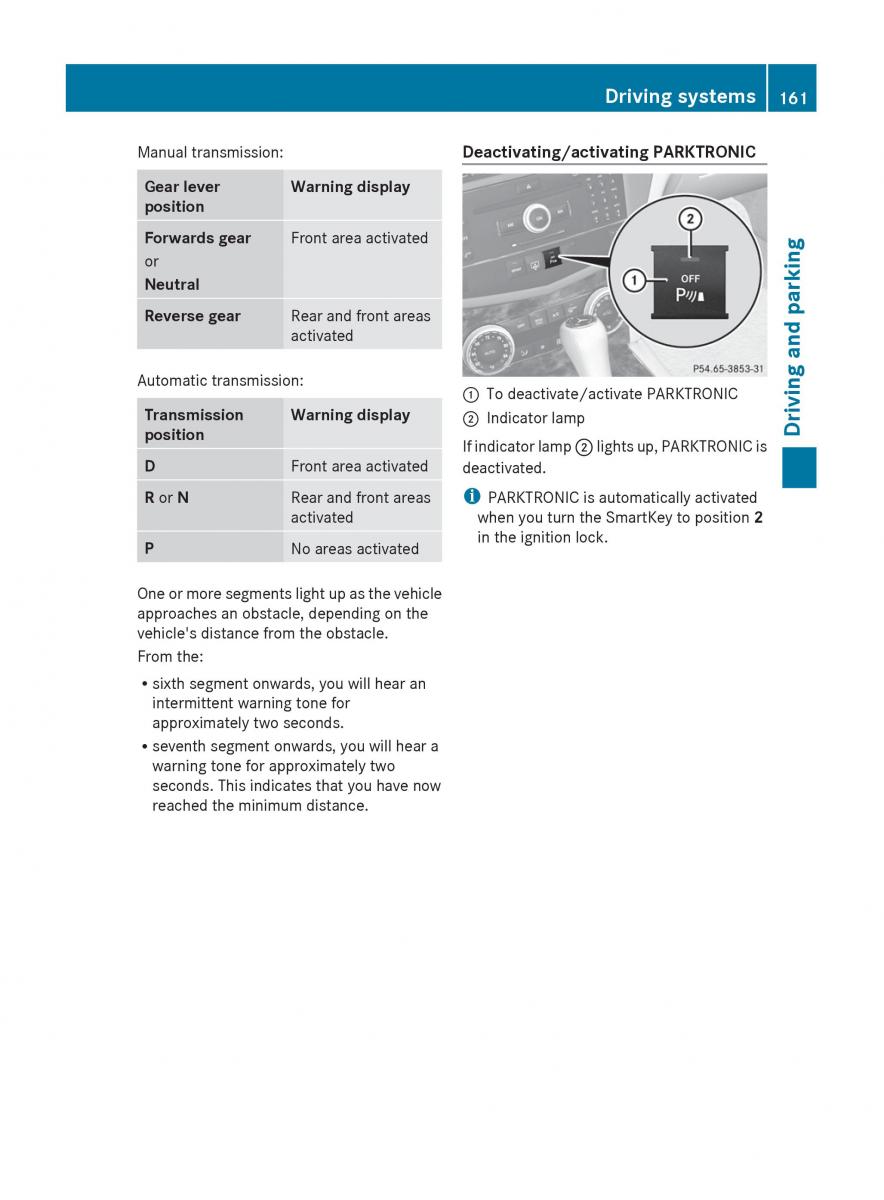 Mercedes Benz C Class W204 owners manual / page 163