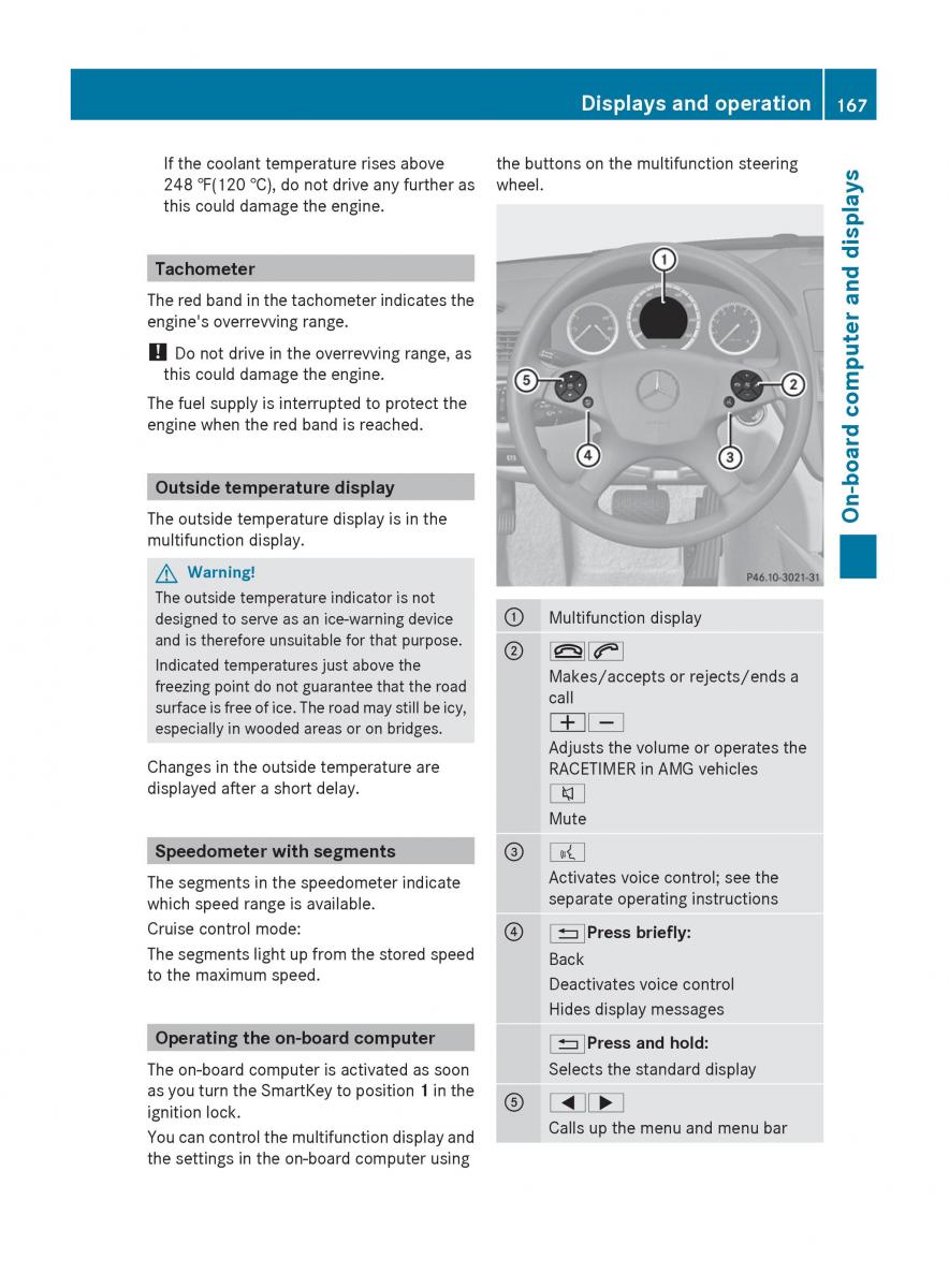 Mercedes Benz C Class W204 owners manual / page 169