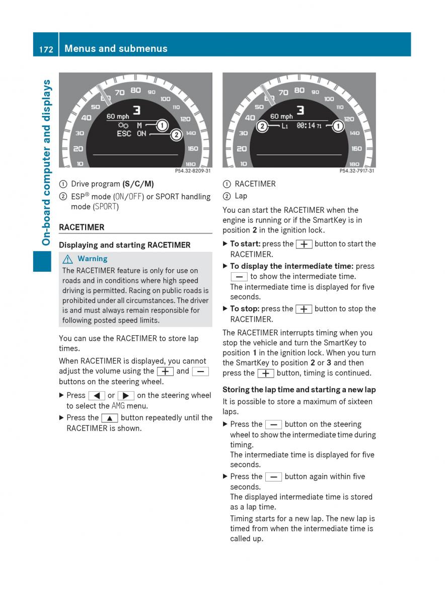 Mercedes Benz C Class W204 owners manual / page 174