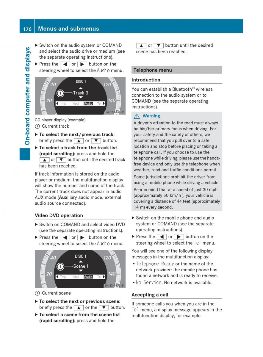 Mercedes Benz C Class W204 owners manual / page 178