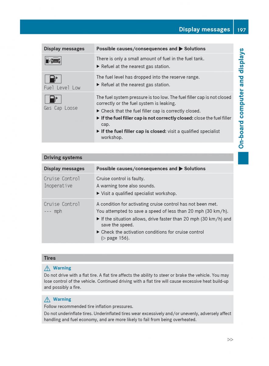 Mercedes Benz C Class W204 owners manual / page 199