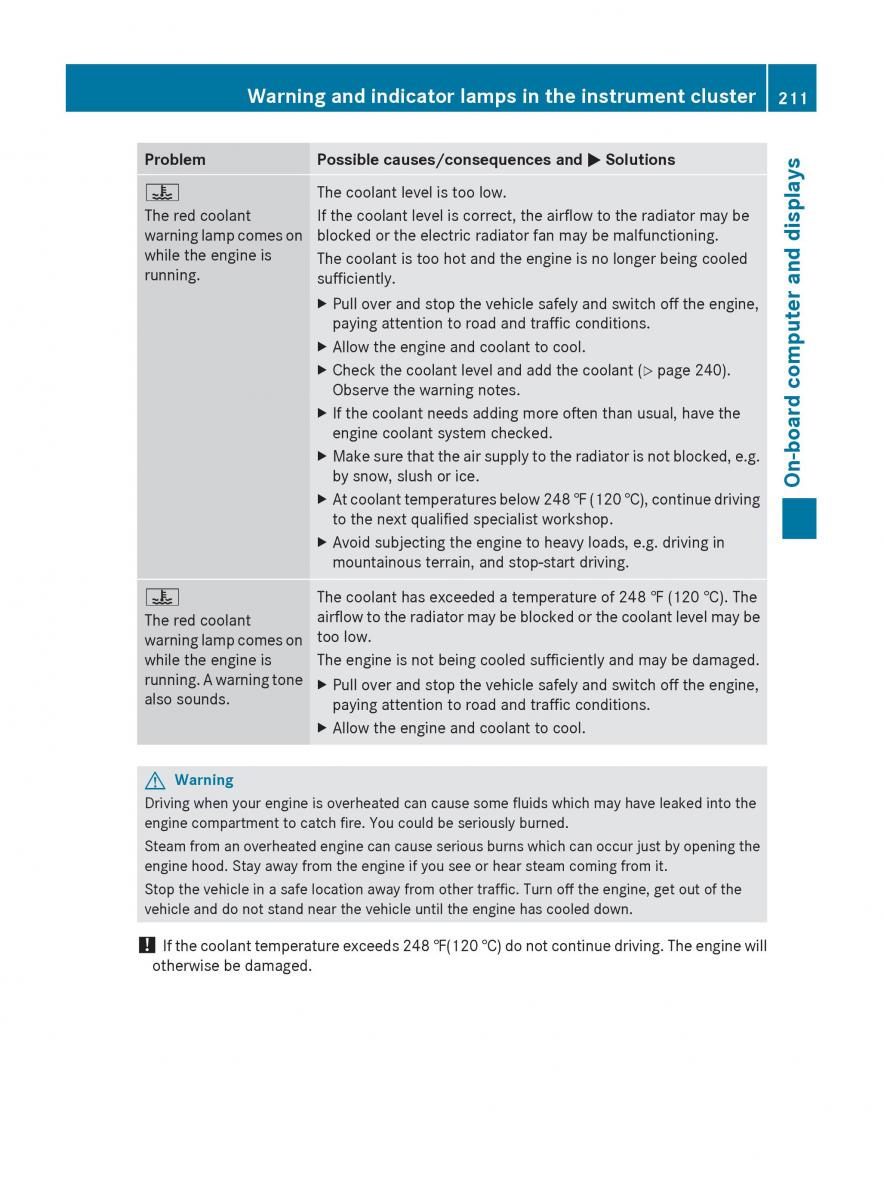 Mercedes Benz C Class W204 owners manual / page 213