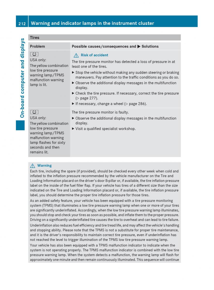 Mercedes Benz C Class W204 owners manual / page 214