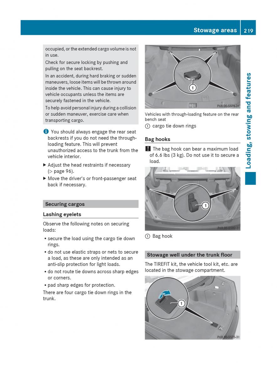 Mercedes Benz C Class W204 owners manual / page 221