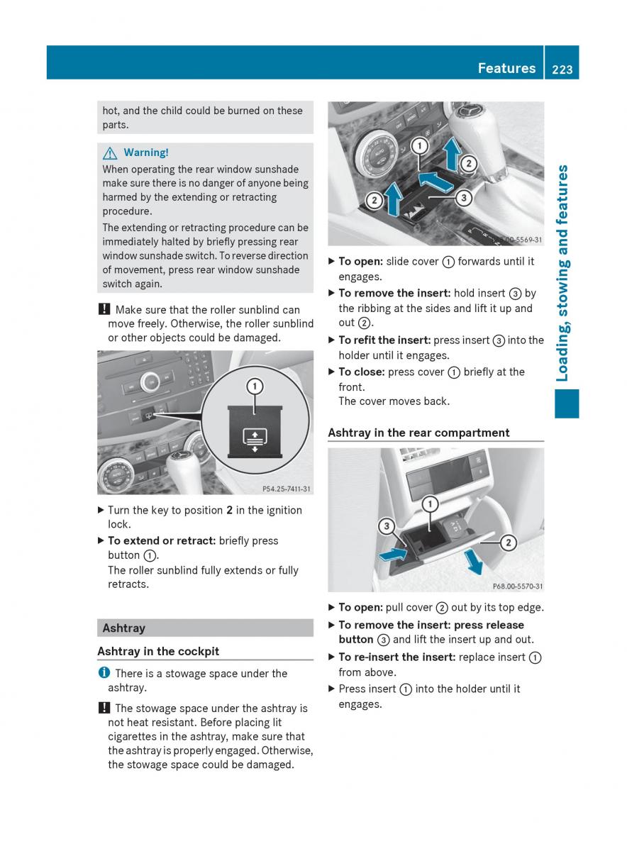 Mercedes Benz C Class W204 owners manual / page 225