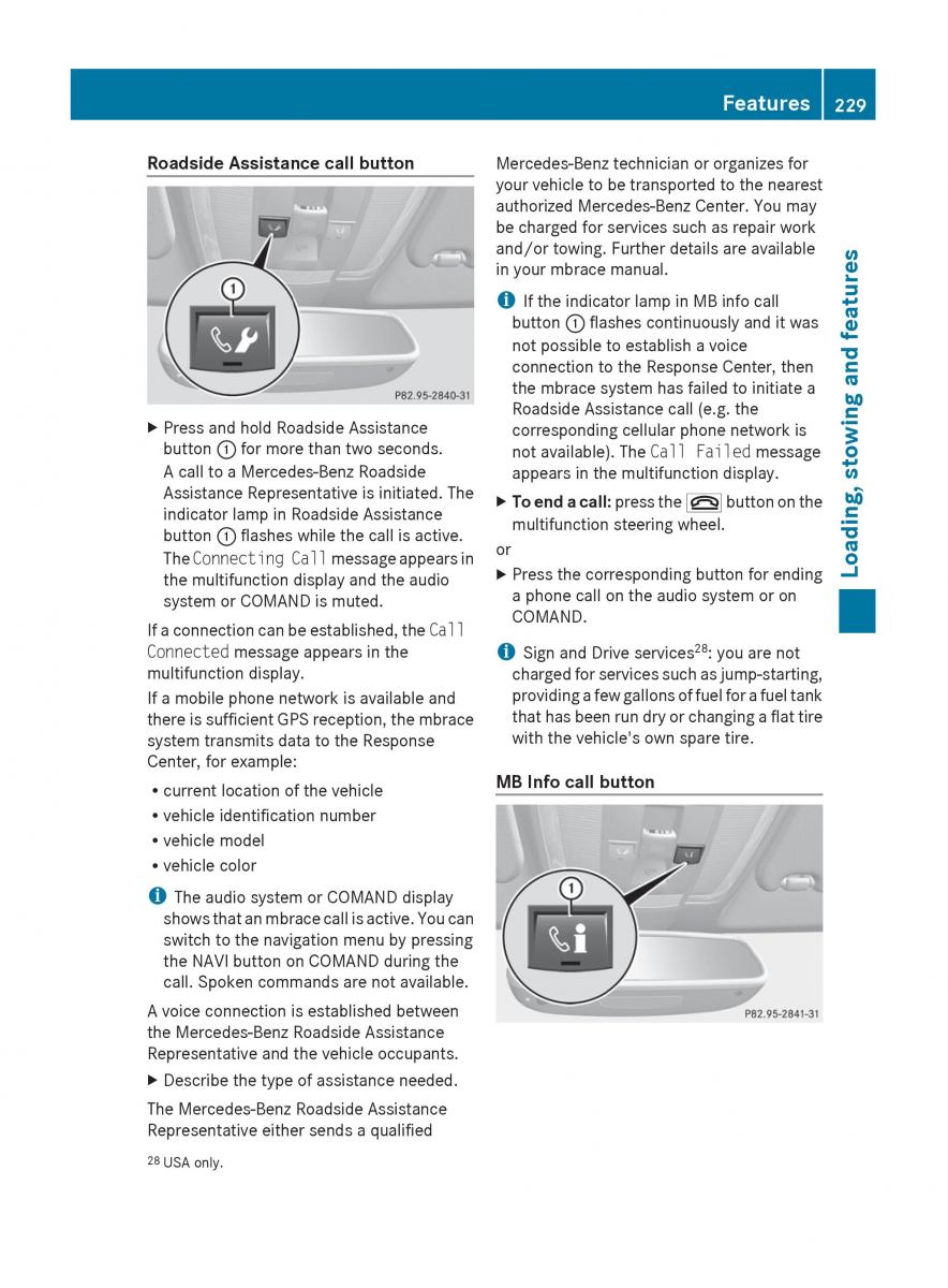 Mercedes Benz C Class W204 owners manual / page 231