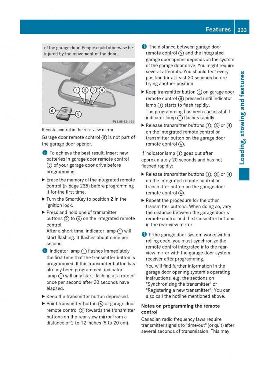 Mercedes Benz C Class W204 owners manual / page 235