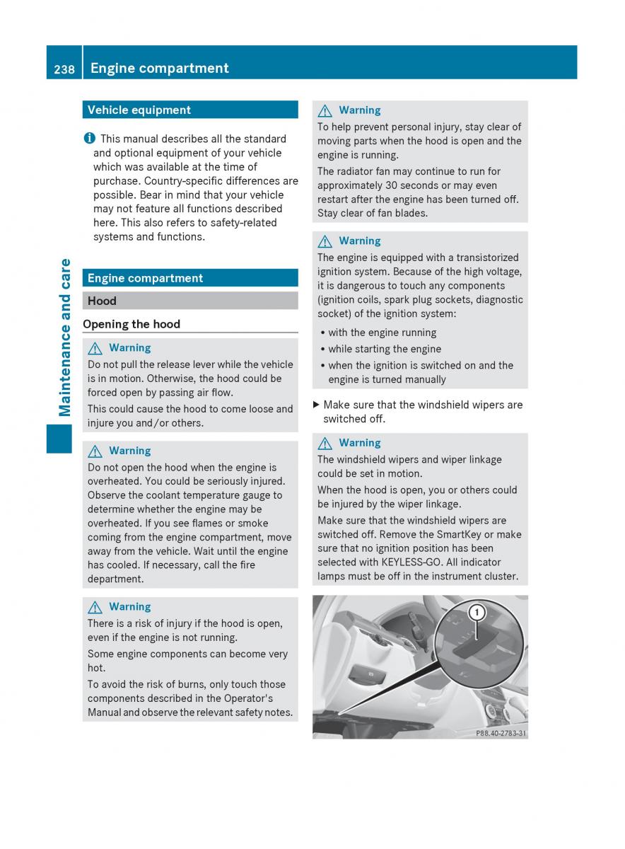 Mercedes Benz C Class W204 owners manual / page 240