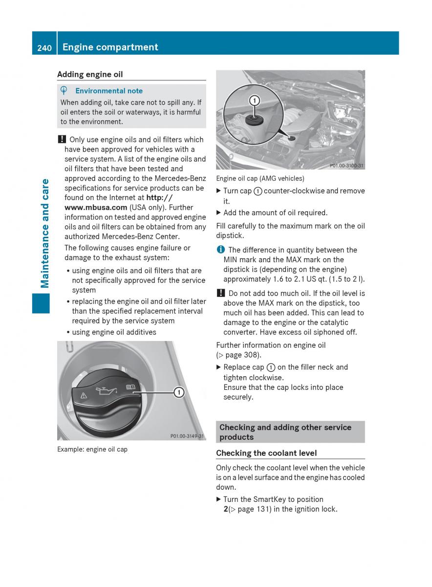 Mercedes Benz C Class W204 owners manual / page 242