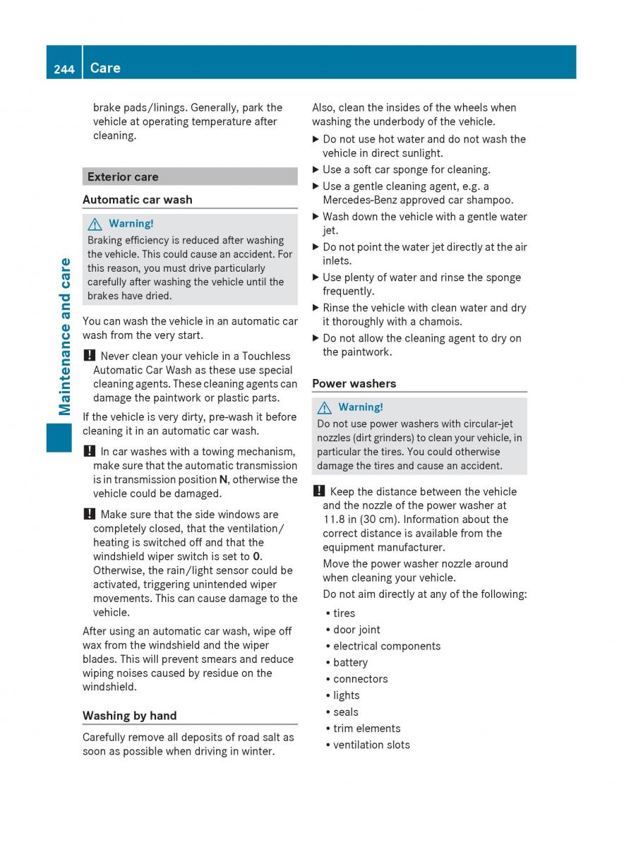 Mercedes Benz C Class W204 owners manual / page 246