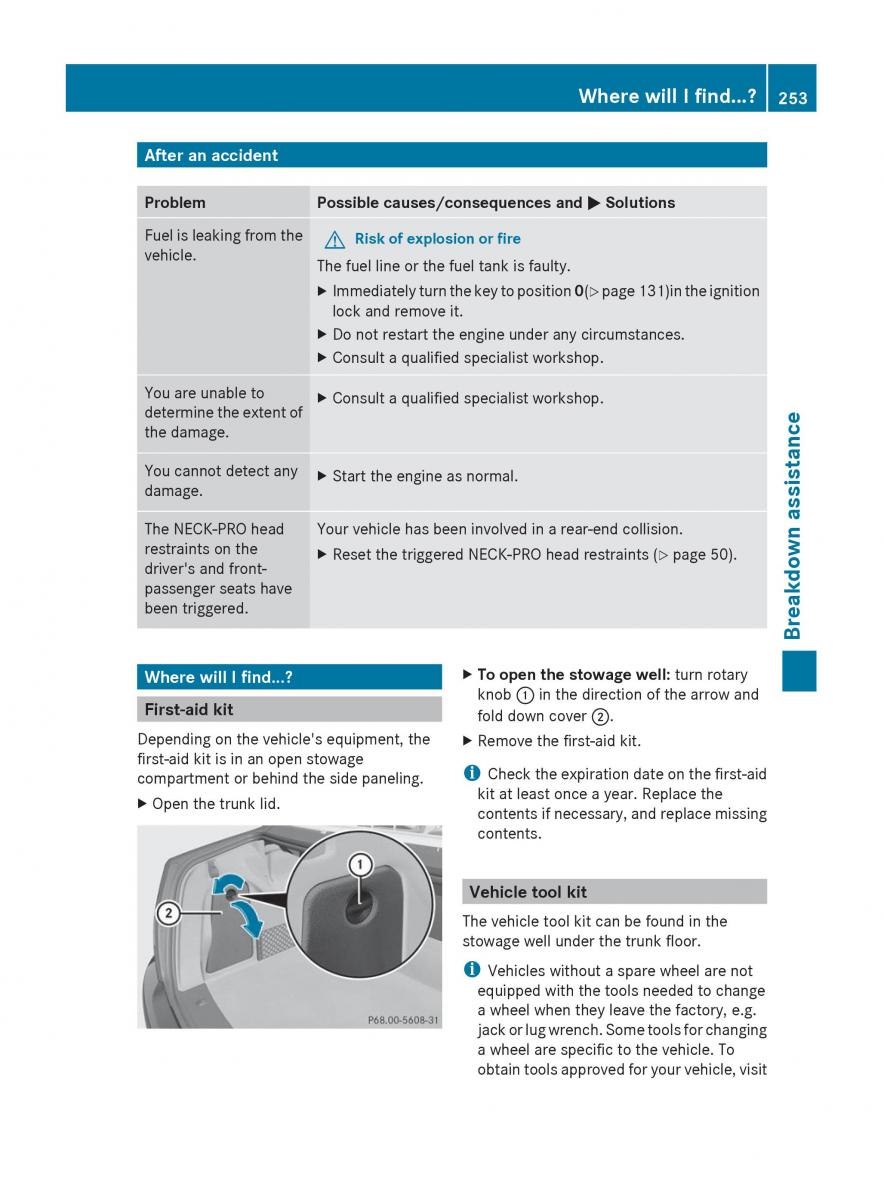 Mercedes Benz C Class W204 owners manual / page 255