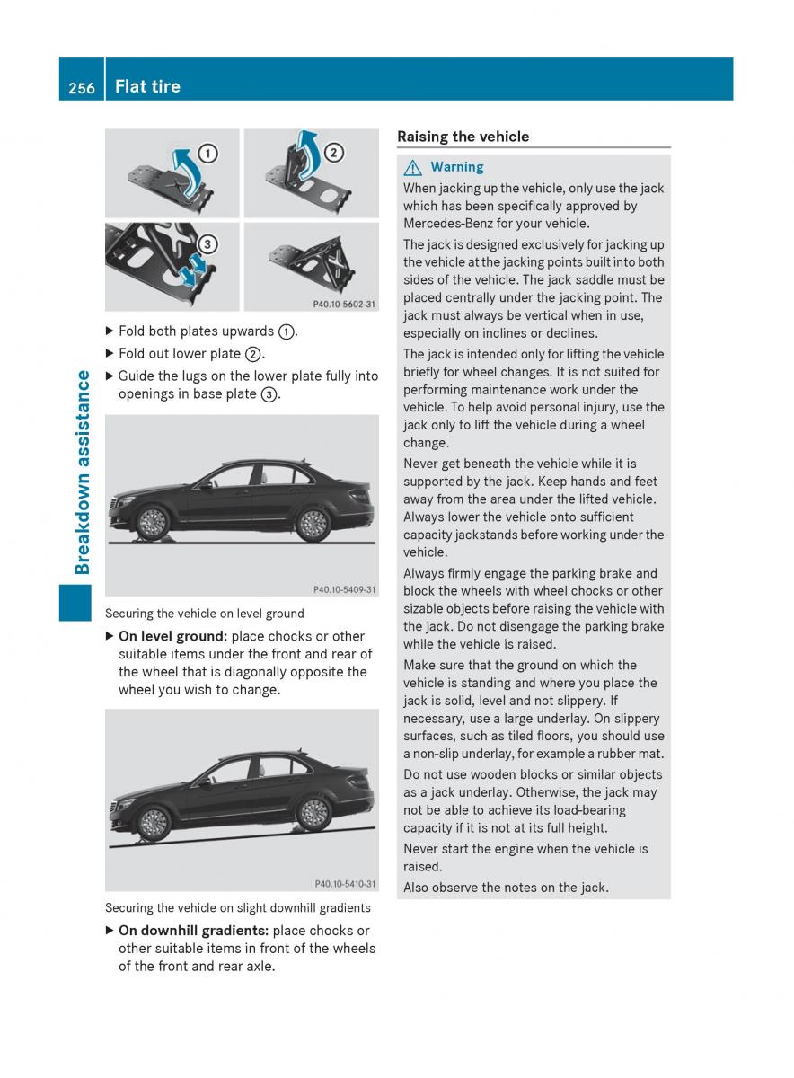 Mercedes Benz C Class W204 owners manual / page 258