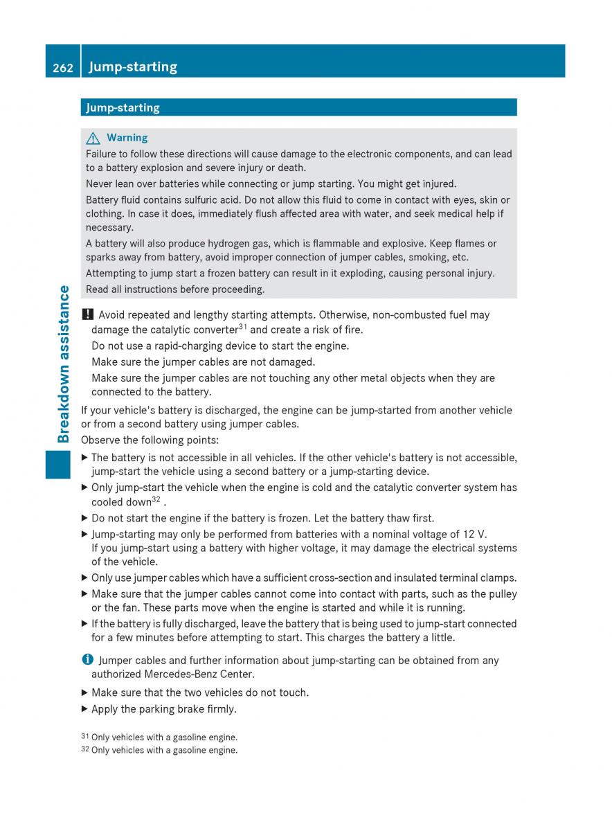 Mercedes Benz C Class W204 owners manual / page 264