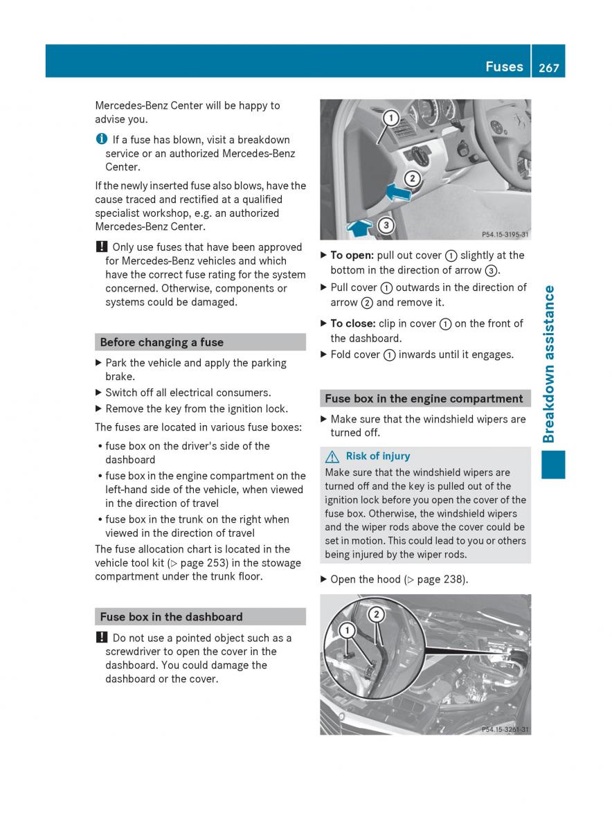 Mercedes Benz C Class W204 owners manual / page 269