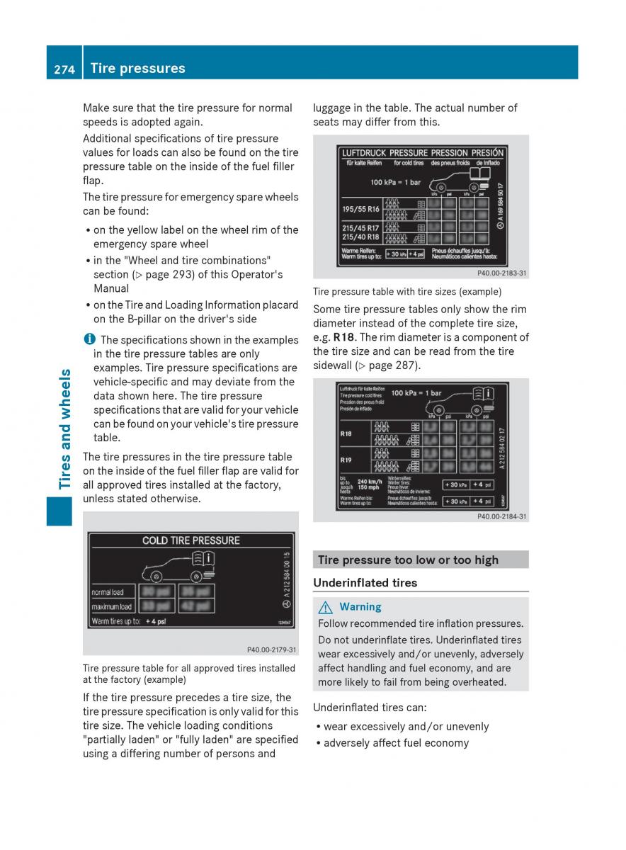 Mercedes Benz C Class W204 owners manual / page 276