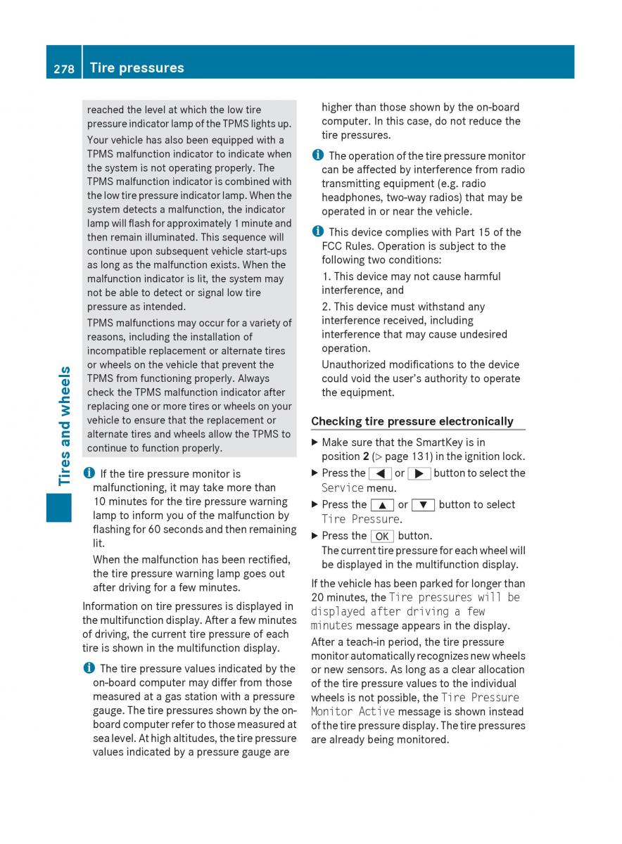 Mercedes Benz C Class W204 owners manual / page 280