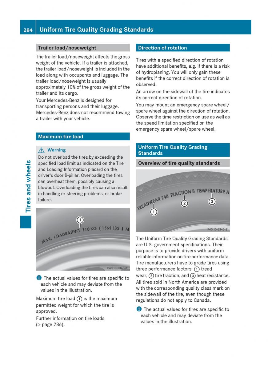 Mercedes Benz C Class W204 owners manual / page 286