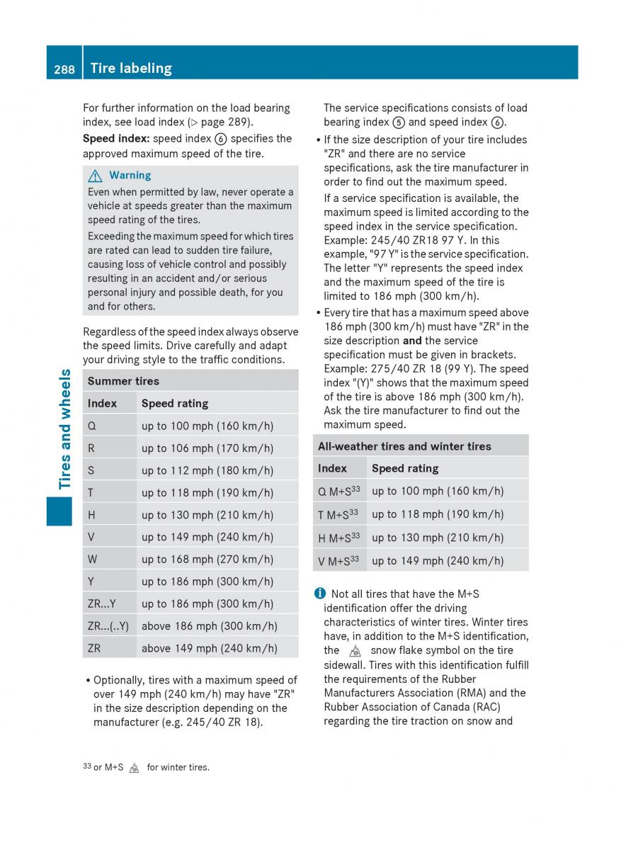 Mercedes Benz C Class W204 owners manual / page 290