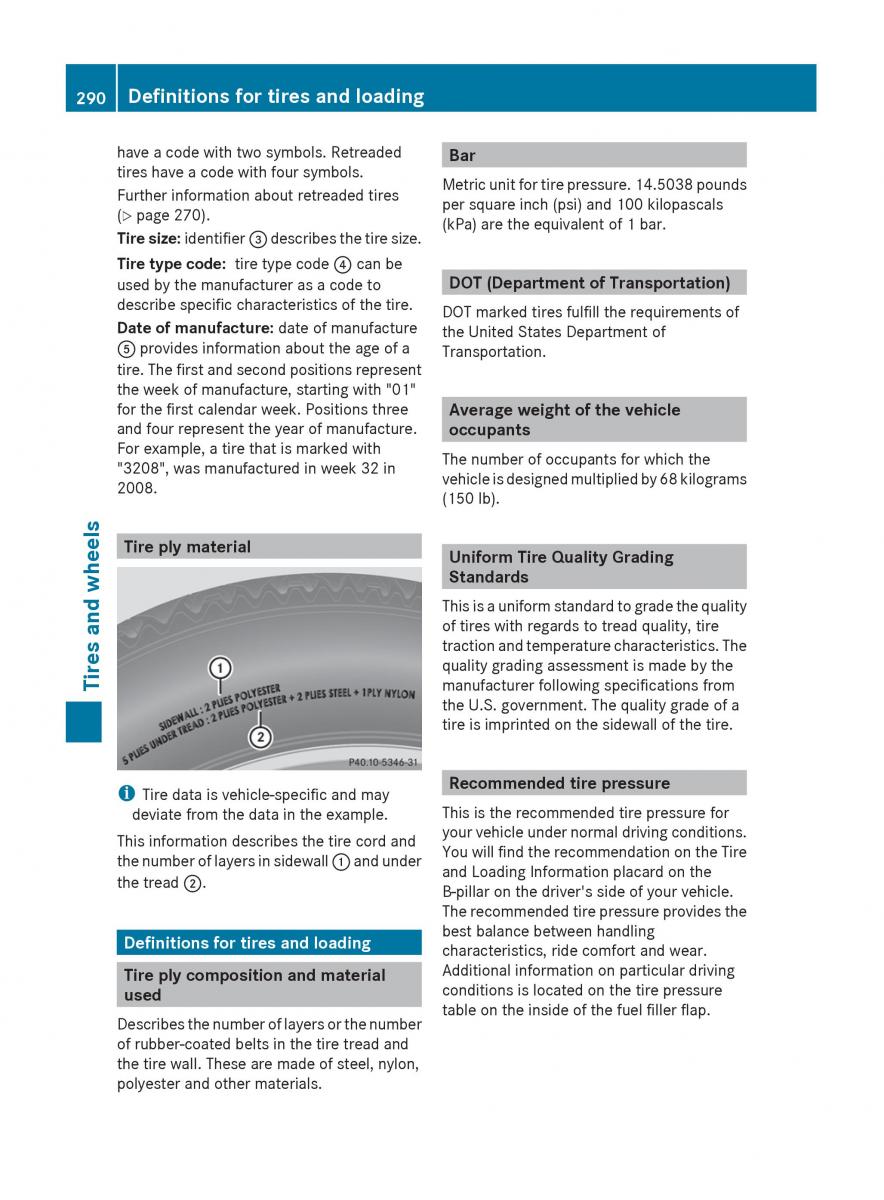 Mercedes Benz C Class W204 owners manual / page 292