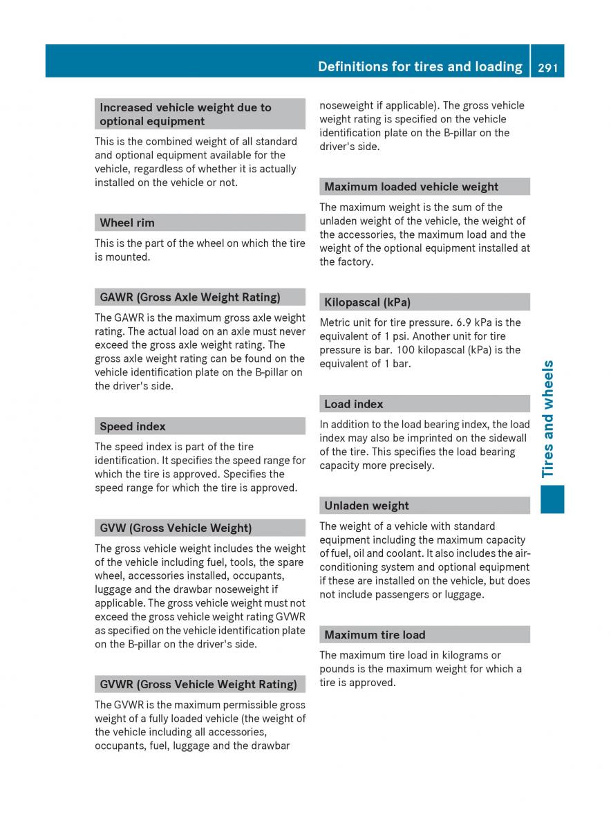 Mercedes Benz C Class W204 owners manual / page 293