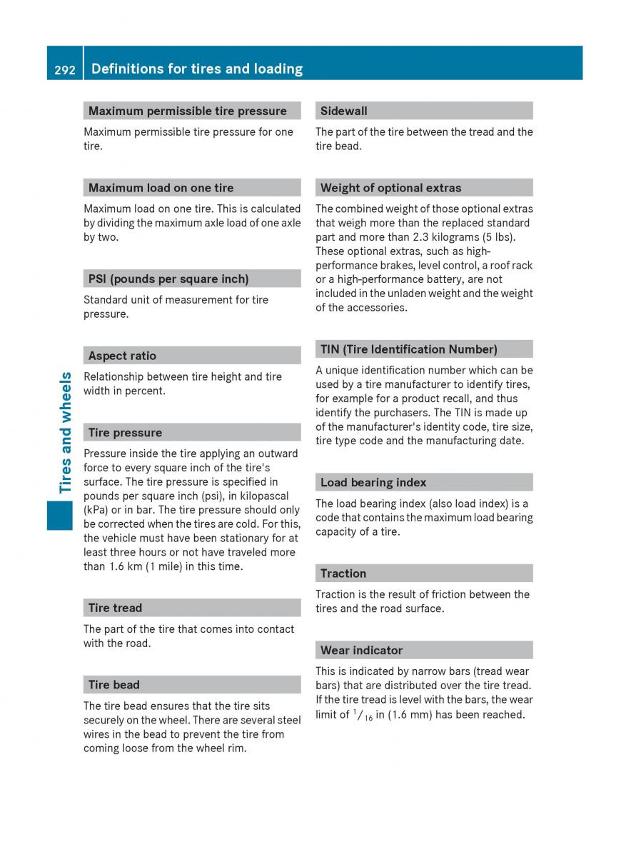 Mercedes Benz C Class W204 owners manual / page 294