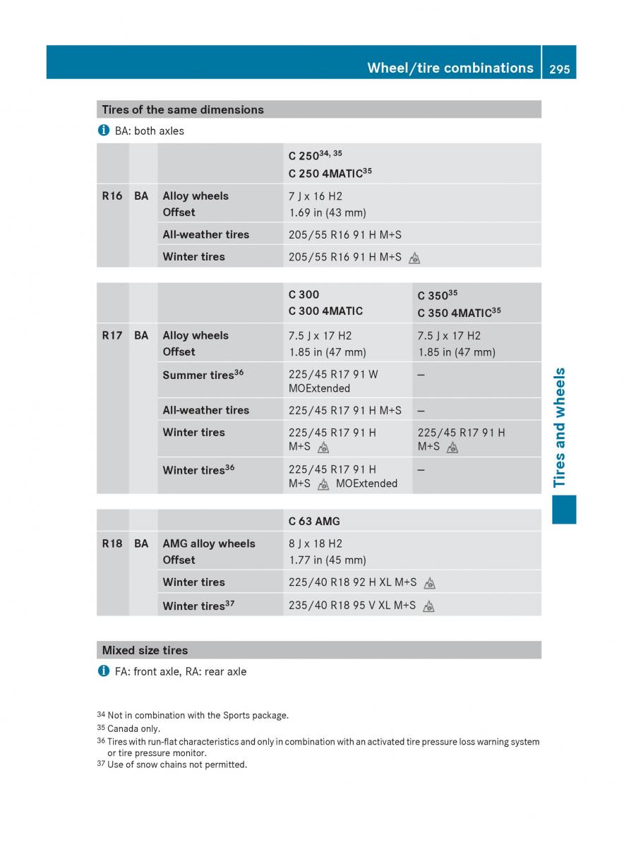 Mercedes Benz C Class W204 owners manual / page 297