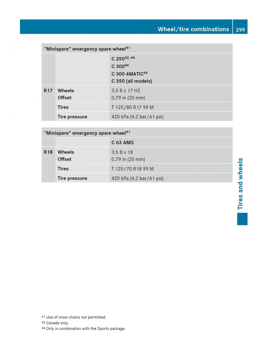 Mercedes Benz C Class W204 owners manual / page 301