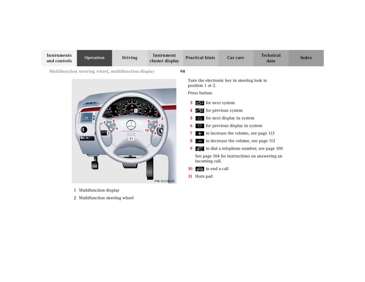 manual Mercedes E Mercedes Benz E Class W210 owners manual / page 97