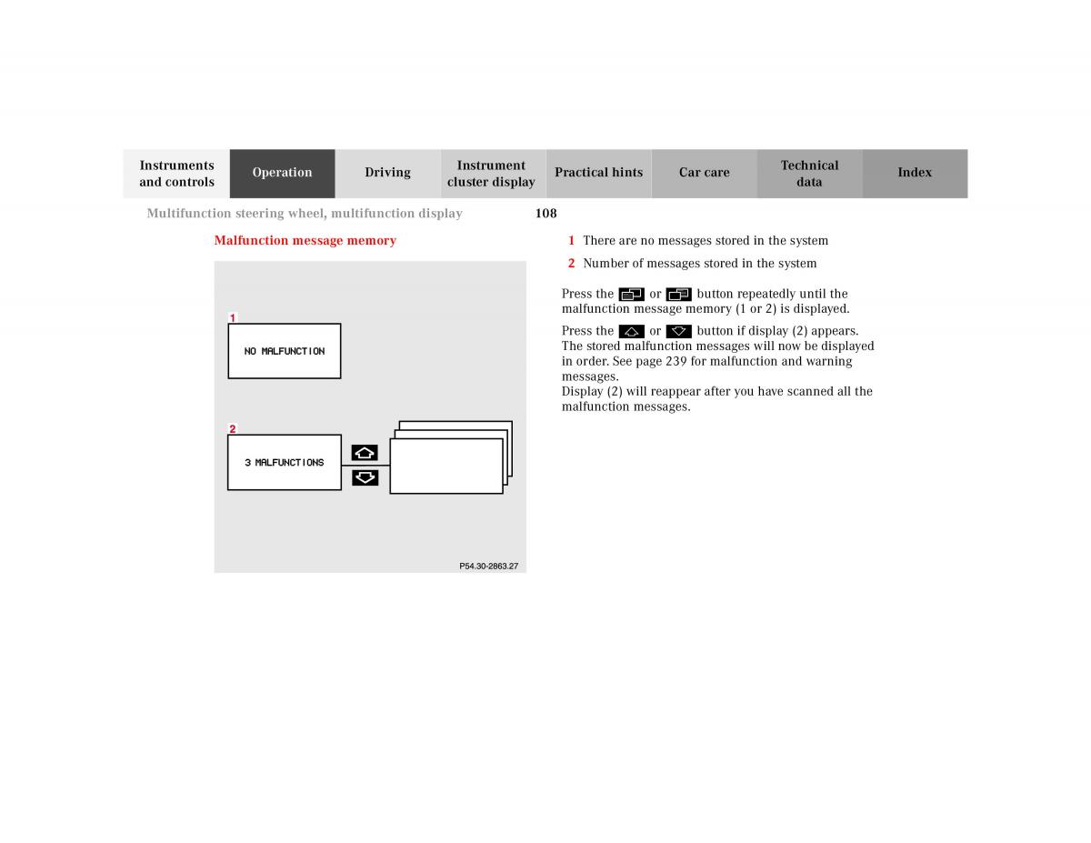 manual Mercedes E Mercedes Benz E Class W210 owners manual / page 111