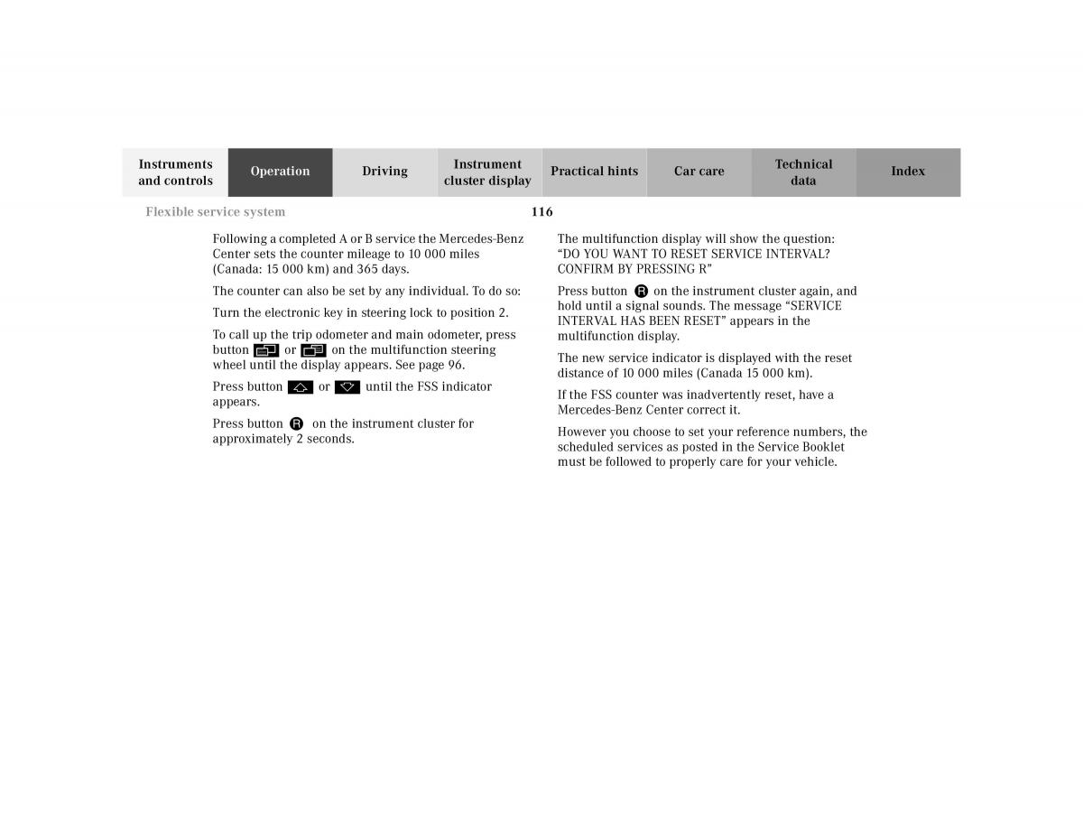 manual Mercedes E Mercedes Benz E Class W210 owners manual / page 119