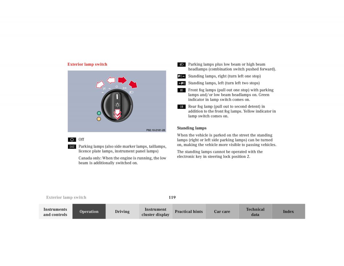 manual Mercedes E Mercedes Benz E Class W210 owners manual / page 122