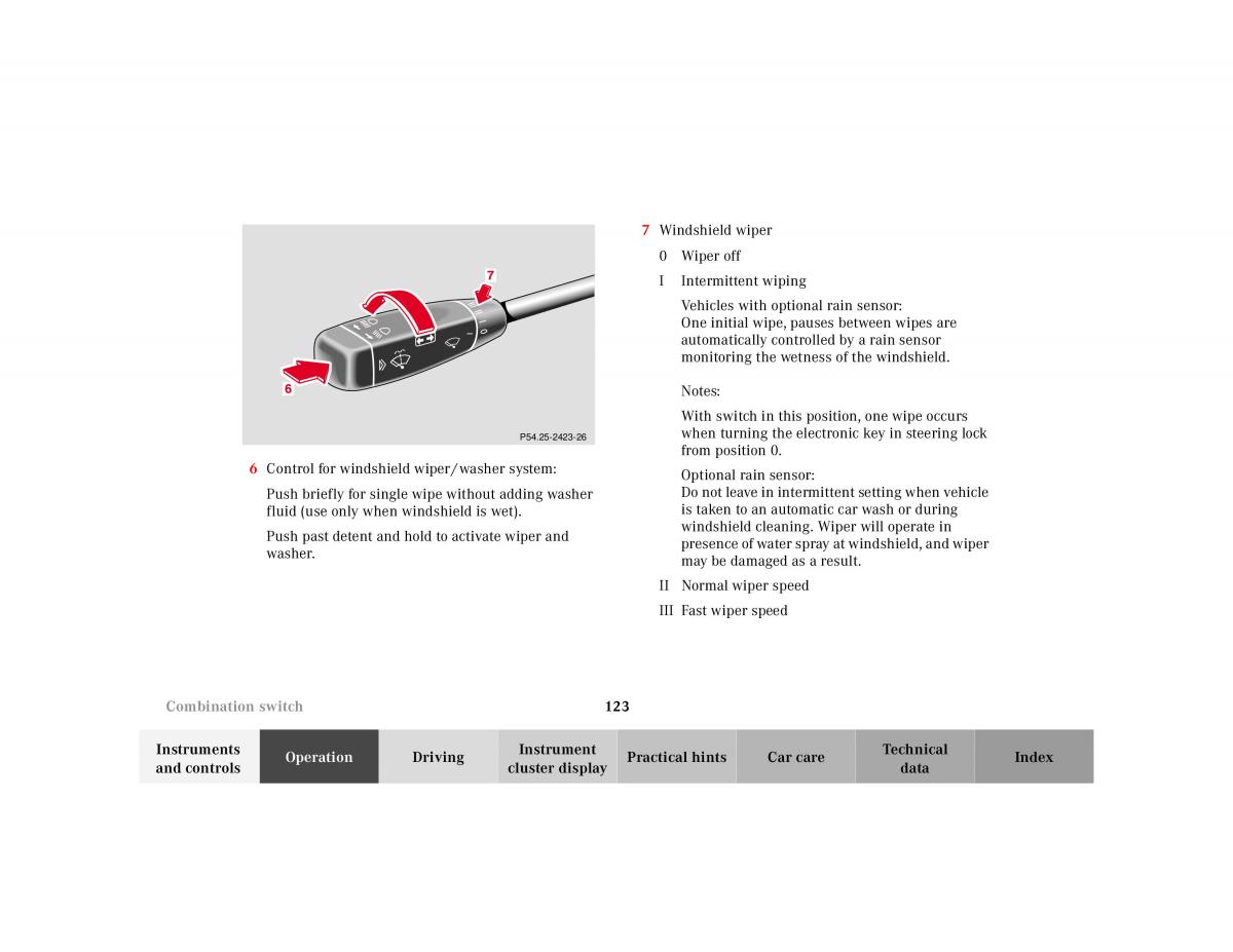 manual Mercedes E Mercedes Benz E Class W210 owners manual / page 126