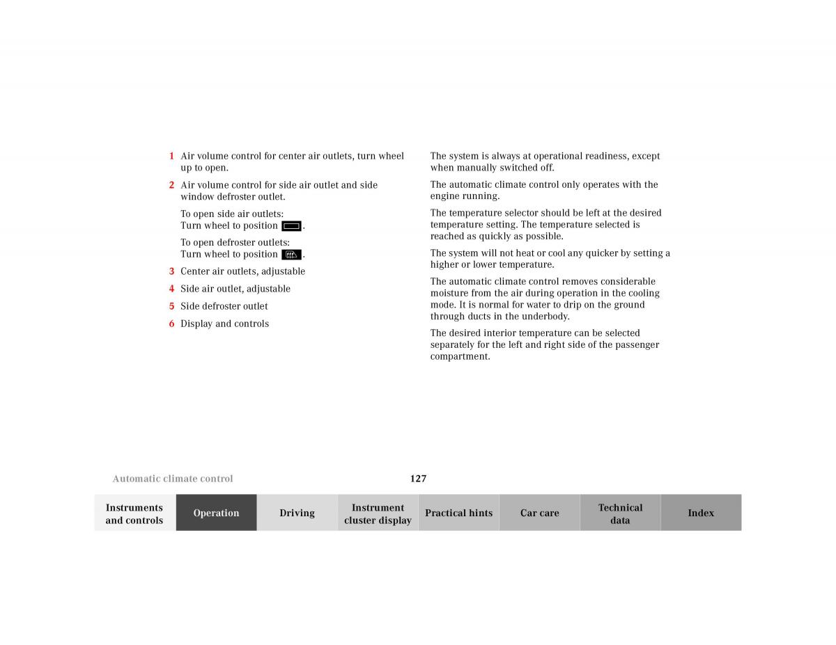 manual Mercedes E Mercedes Benz E Class W210 owners manual / page 130