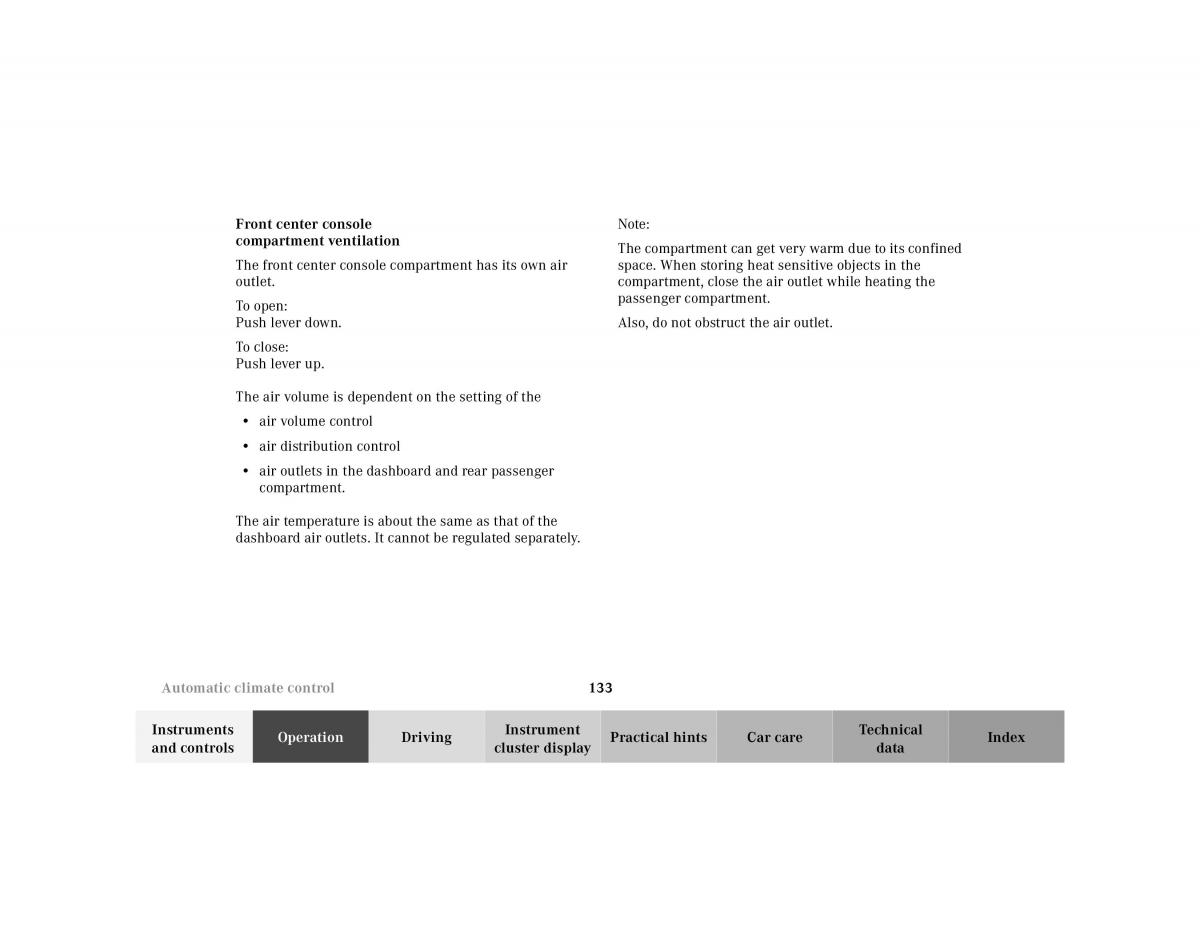 manual Mercedes E Mercedes Benz E Class W210 owners manual / page 136