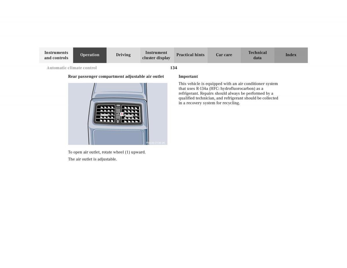 manual Mercedes E Mercedes Benz E Class W210 owners manual / page 137